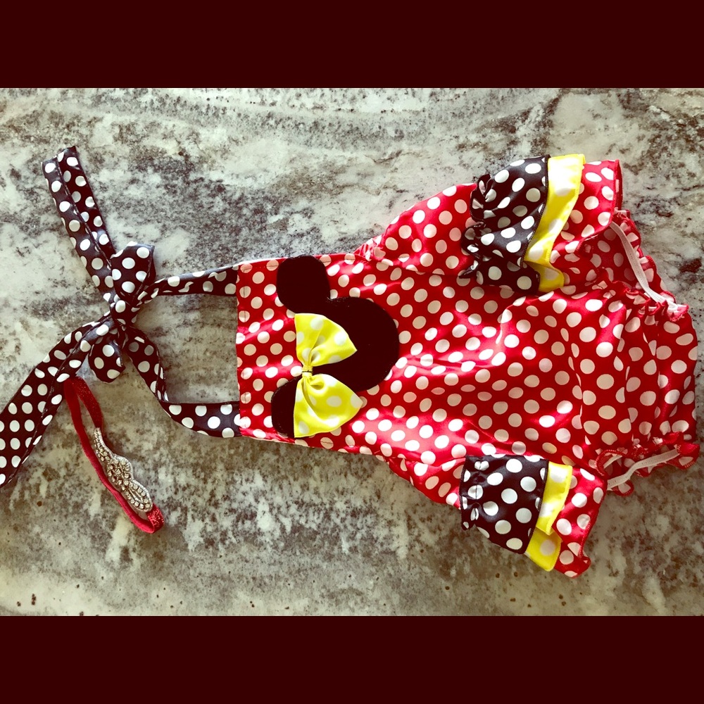 Minnie Mouse onesie with headband